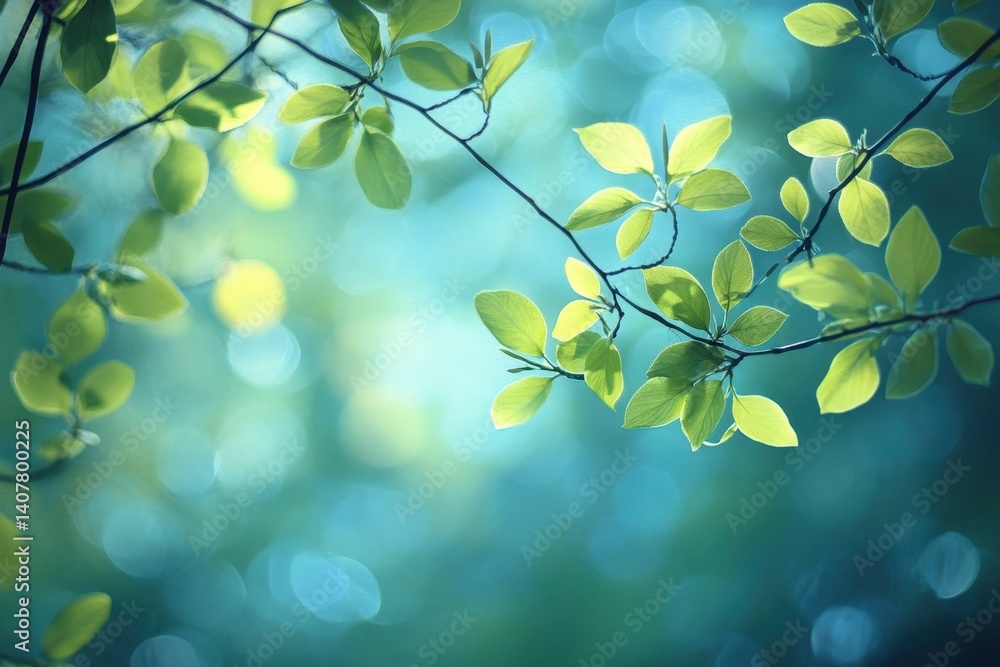 Summer Background Abstract. Design with Blue Bokeh Circles in Contemporary Style Summer Background Abstract. Design with Blue Bokeh Circles in Contemporary Style