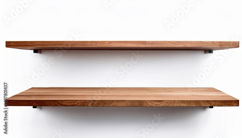 Wallpaper Mural wooden shelving unit isolated with white background Torontodigital.ca