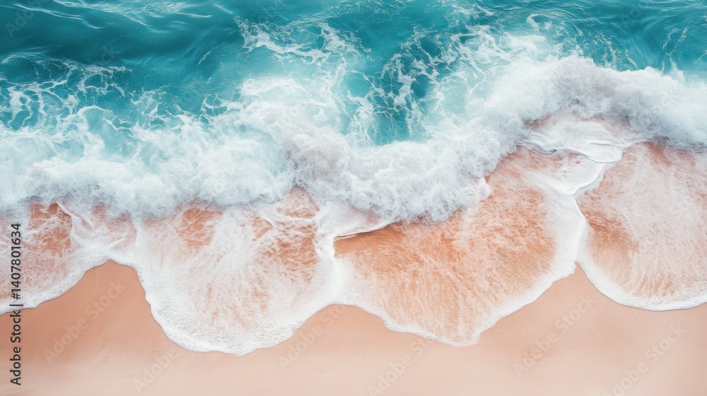 Obraz premium ocean breaks on shore