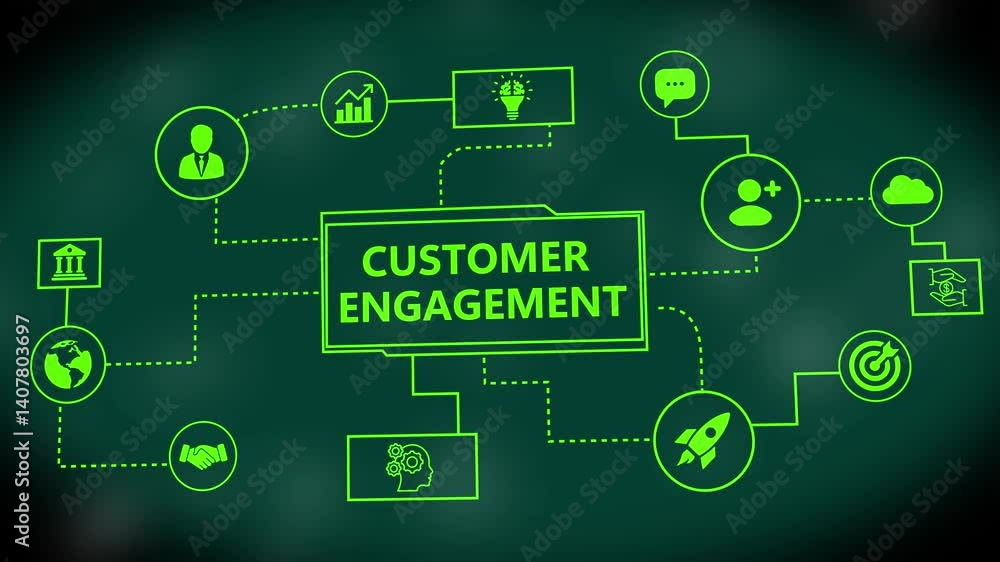 Business, Technology, Internet and network concept. Shows the inscription: CUSTOMER ENGAGEMENT.