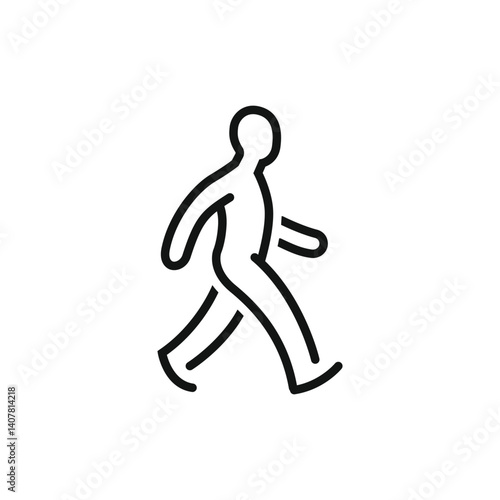 Man walking by foot icon template. Pedestrian pictogram. For maps, sign, scheme, navigation city-oriented application and infographic
