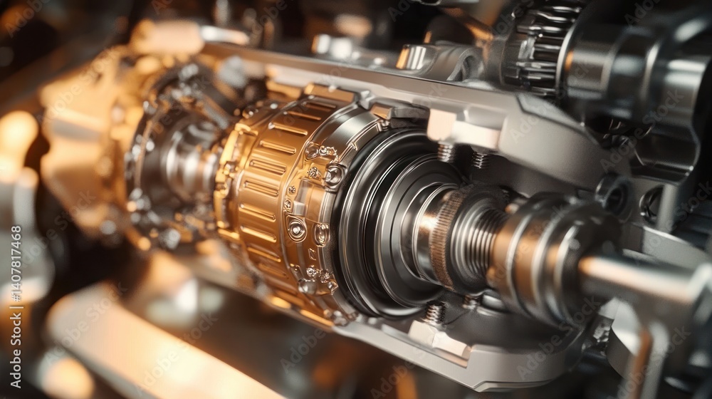 Car Suspension System Components Photorealistic Close-Up of Mechanical Engine Parts Car Suspension System Components Photorealistic Close-Up of Mechanical Engine Parts