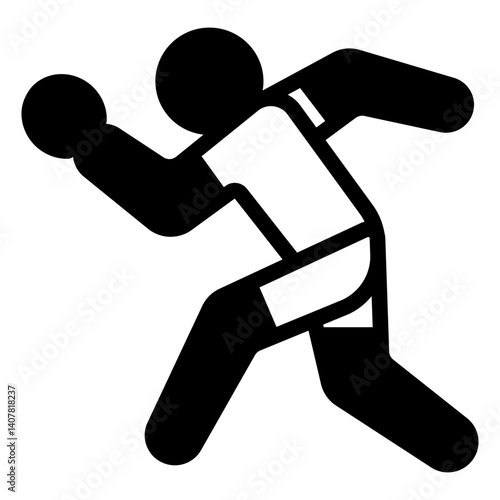 Player with racket solid icon, tennis game concept. Vector graphics. Sportsman sign on white background, glyph style mobile or design.