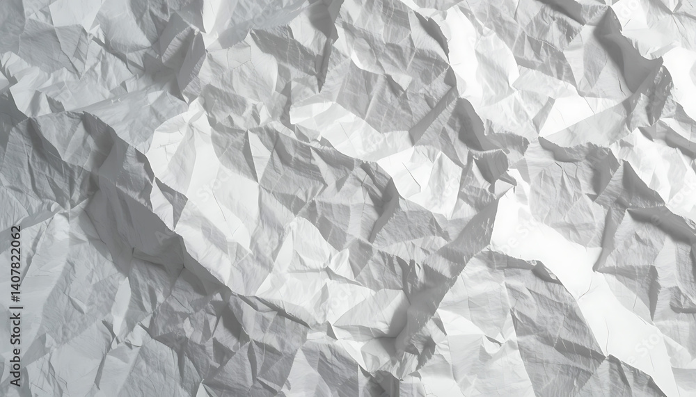 Obraz premium Abstract Wrinkled White Paper Texture Background