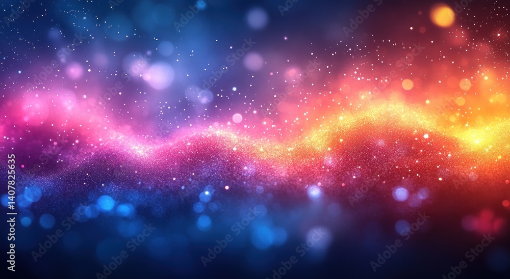 Obraz premium Abstract Bokeh Lights Background with Dreamy Soft Pastel Colors and Glowing Effect