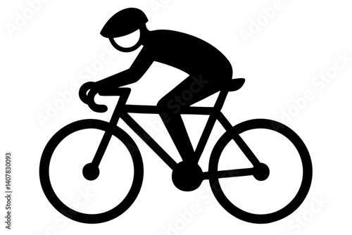 Cyclist Silhouette Vector Image Showing Fitness And Recreational Cycling Ideal For Sport And Leisure Design Projects, cyclist, cyclist silhouette, bicycle, bike, biking, cycling, sport, recreation