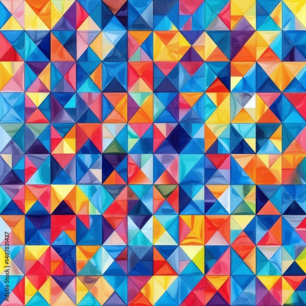 Dynamic and Eye-Catching Colorful Polygonal Mosaic Pattern Background with Vibrant Geometric Triangle Shapes and Abstract Design Dynamic and Eye-Catching Colorful Polygonal Mosaic Pattern Background with Vibrant Geometric Triangle Shapes and Abstract Design