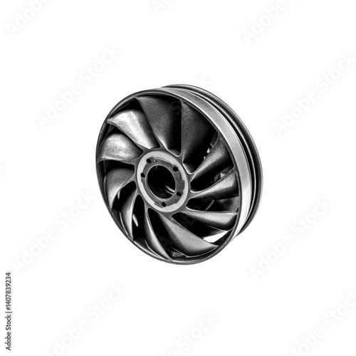 Precision-Engineered Turbine Wheel Industrial Component Close-Up