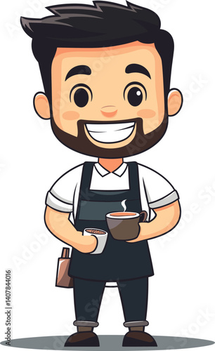 waiter serving coffee