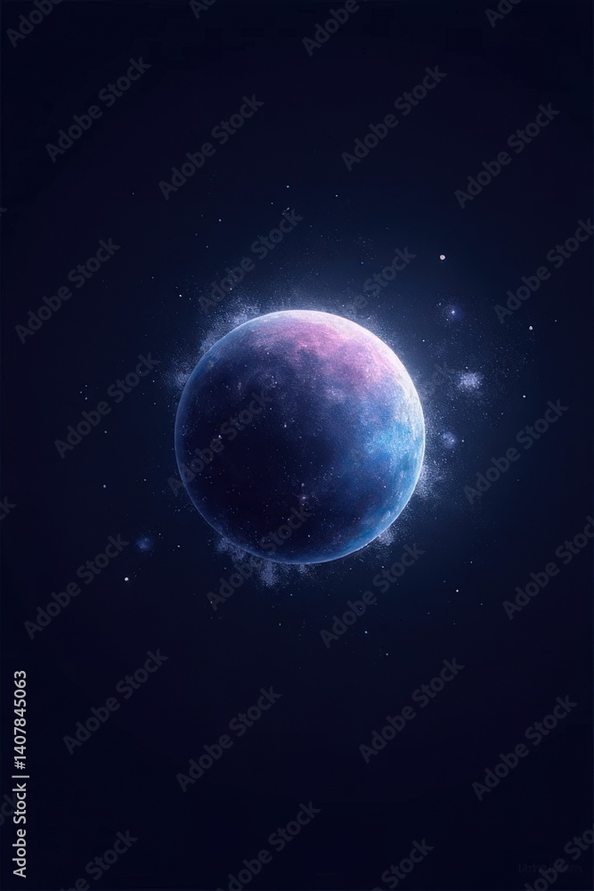 Obraz premium Cosmic event of a mysterious galaxy space exploration digital art dark environment creative viewpoint