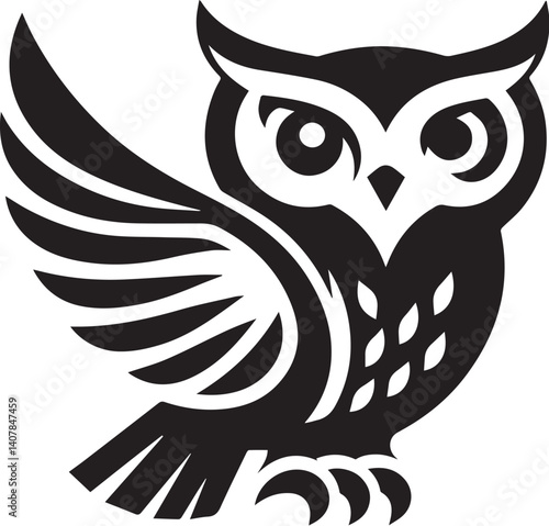 owl black vector