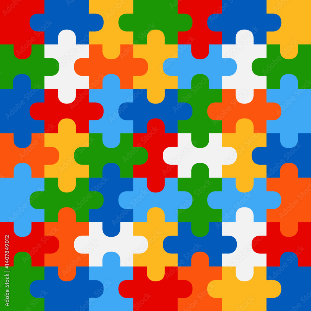 Background with jigsaw puzzle 49 colorful pieces image vector.
Background with jigsaw puzzle 49 colorful pieces image vector.
