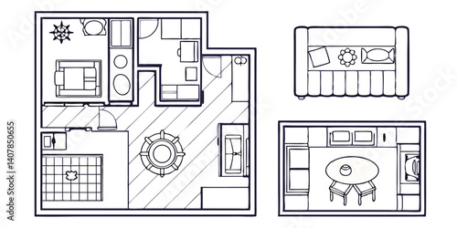 vector drawing of a house