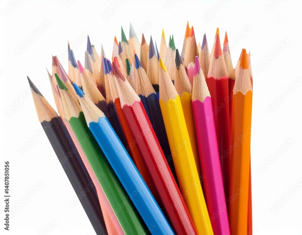 pile of colorful pencils isolated on with no background pile of colorful pencils isolated on with no background