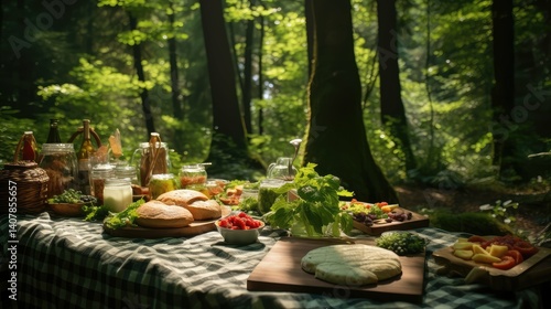 scene relaxation picnic food background