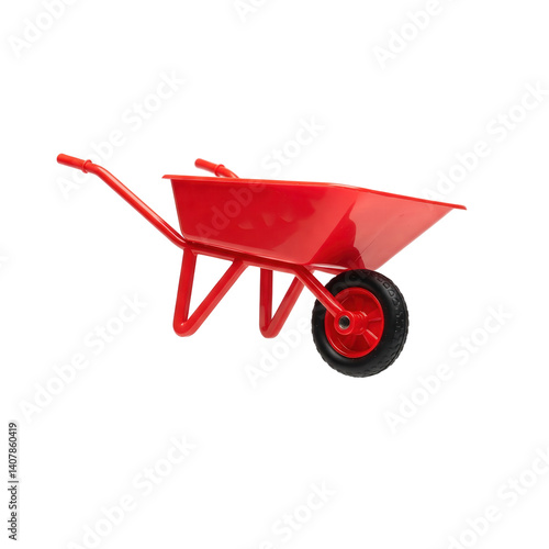 A toy-size model of a wheelbarrow