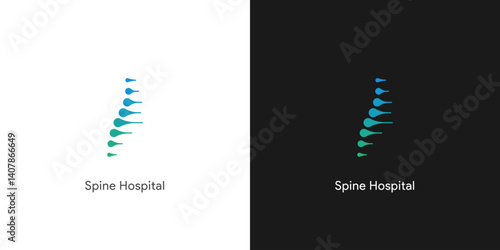 Spine hospital logo design modern simple symbol icon template