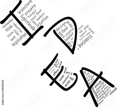 Word Cloud with Idea background design.