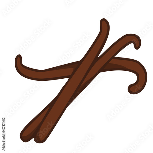 Vanilla pods illustration 