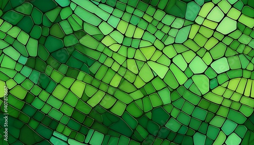 abstract green mosaic texture a seamless pattern of irregular shapes