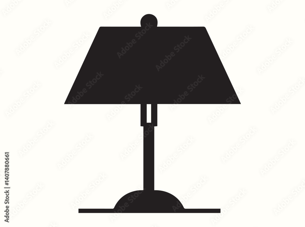 Obraz premium Modern Table Lamp Silhouette Art