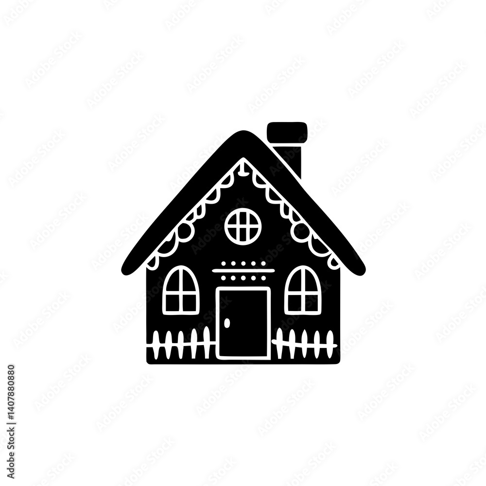 Fototapeta premium creative details Cottage Icon Vector Illustration