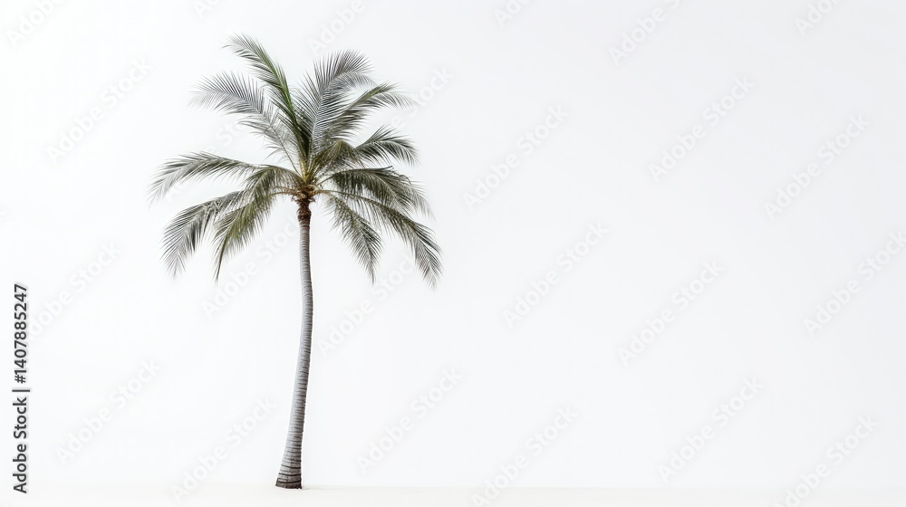 Obraz premium silhouette palm trees white background