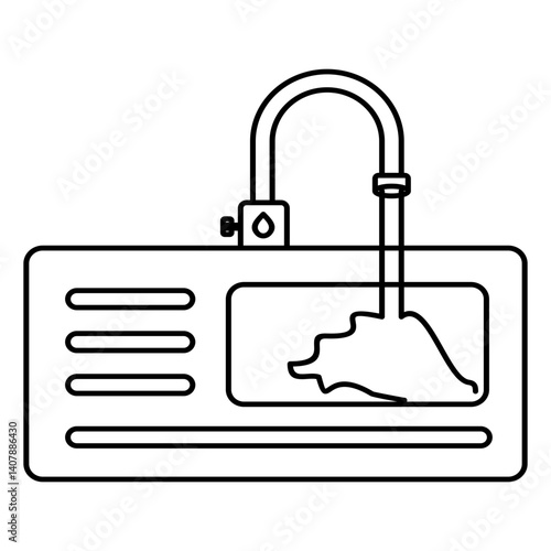 kitchen sink icon vector illustration concept