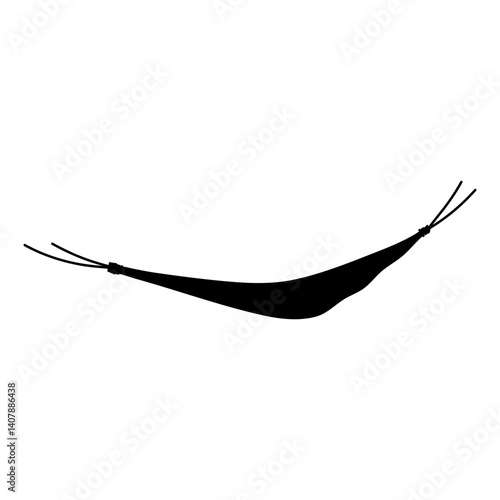 Hammock silhouette. Summer vacation and Relaxation