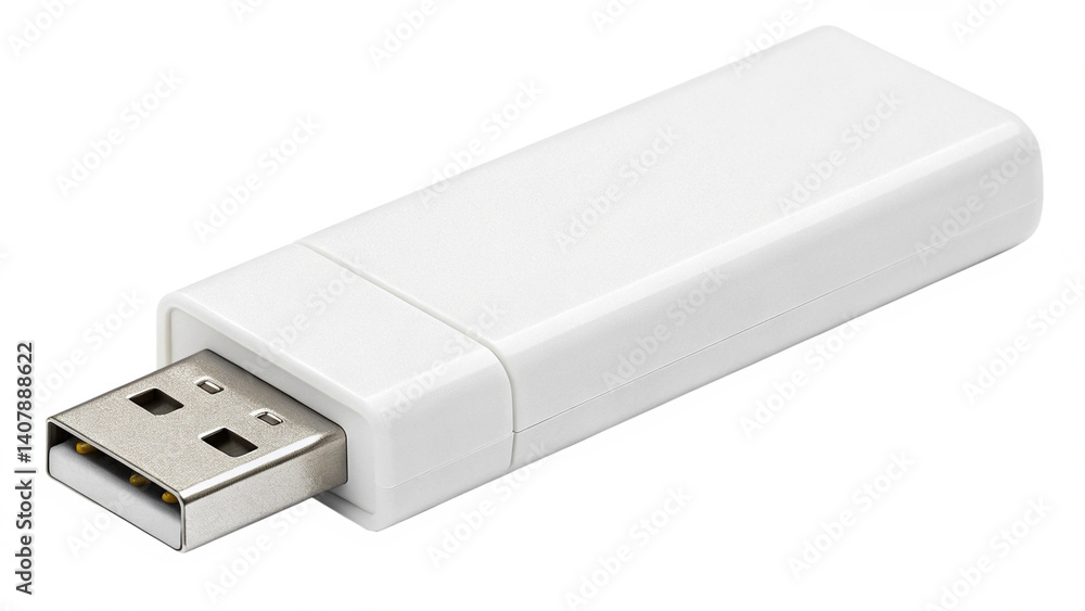 white usb flash drive, Isolated, transparent background, AI white usb flash drive, Isolated, transparent background, AI