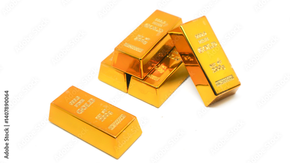 shiny gold bullion isolated on white background. jewelry. currency. future savings. exchange tool. investment. financial concept shiny gold bullion isolated on white background. jewelry. currency. future savings. exchange tool. investment. financial concept