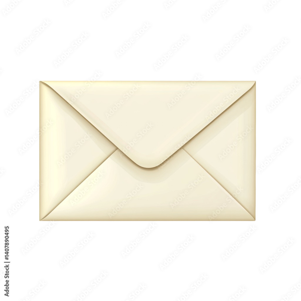 A blank off white envelope ready for mailing a letter or postcard A blank off white envelope ready for mailing a letter or postcard