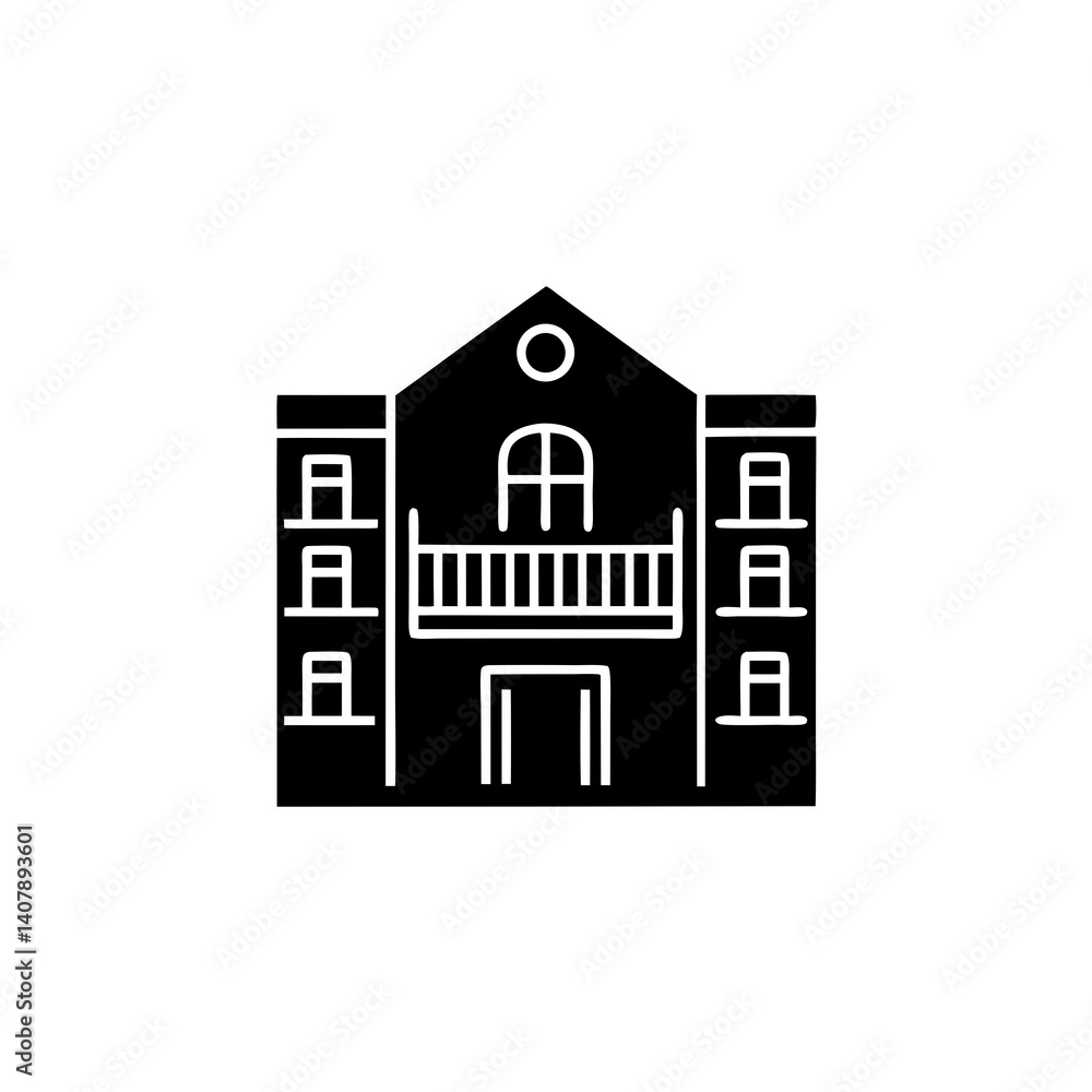 creative details Apartment Building Icon Vector Illustration creative details Apartment Building Icon Vector Illustration