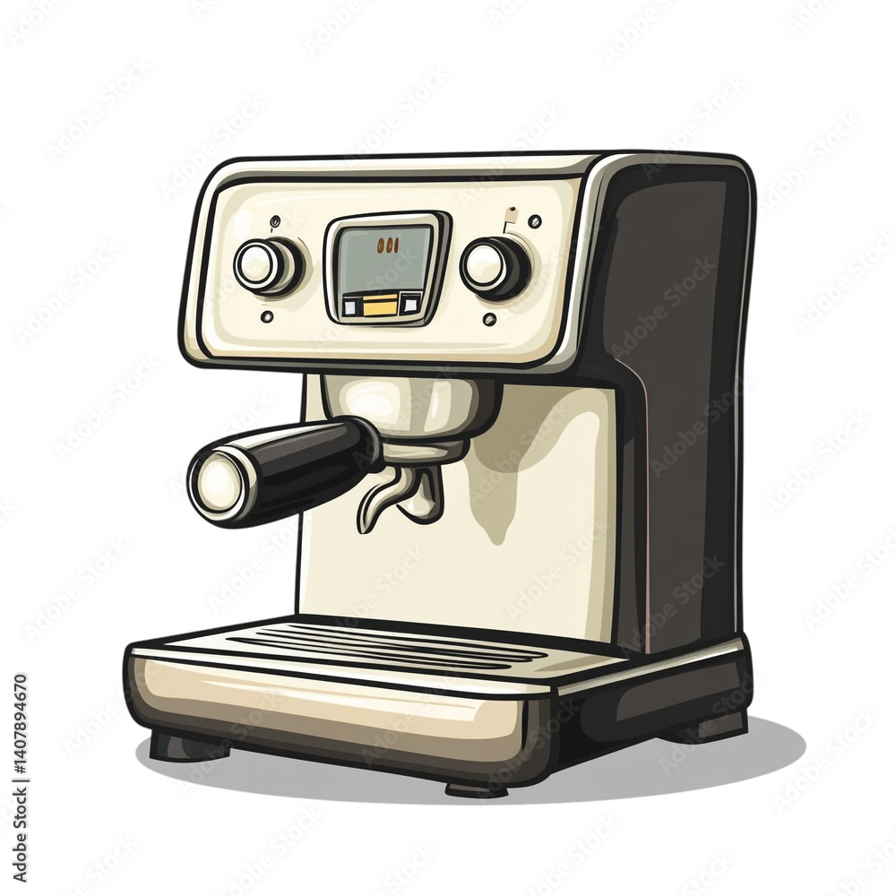 Stylish espresso machine kitchen appliance coffee maker home brewing device