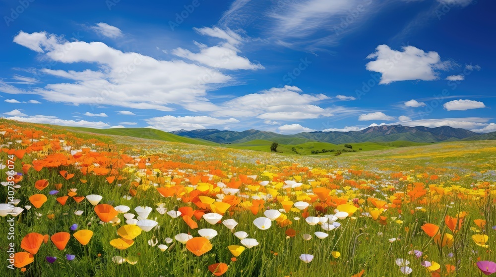 Fototapeta premium meadow spring sunshine