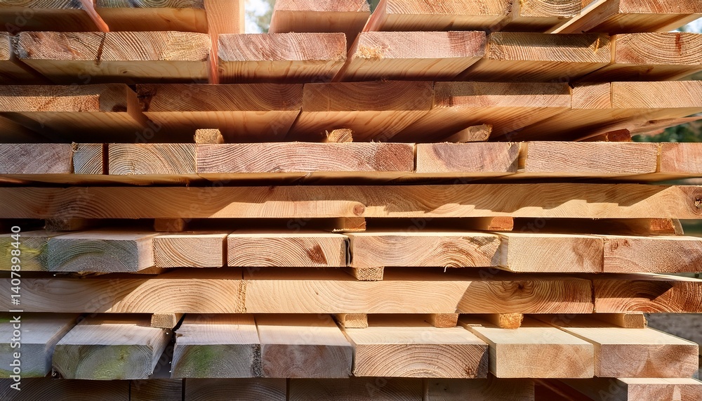 stack of oak wooden beams and boards stack of oak wooden beams and boards