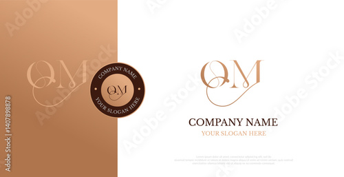 Initial OM Logo Design Vector 