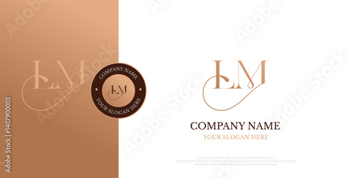 Initial LM Logo Design Vector 