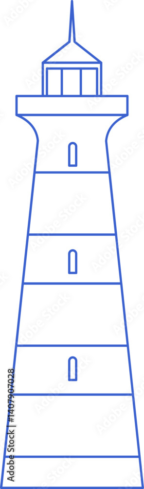 Linear lighthouse icon
