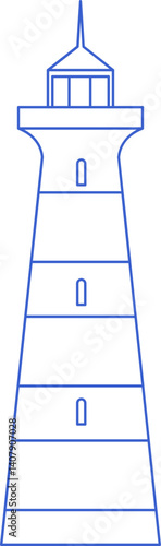 Obraz na płótnie Linear lighthouse icon w salonie