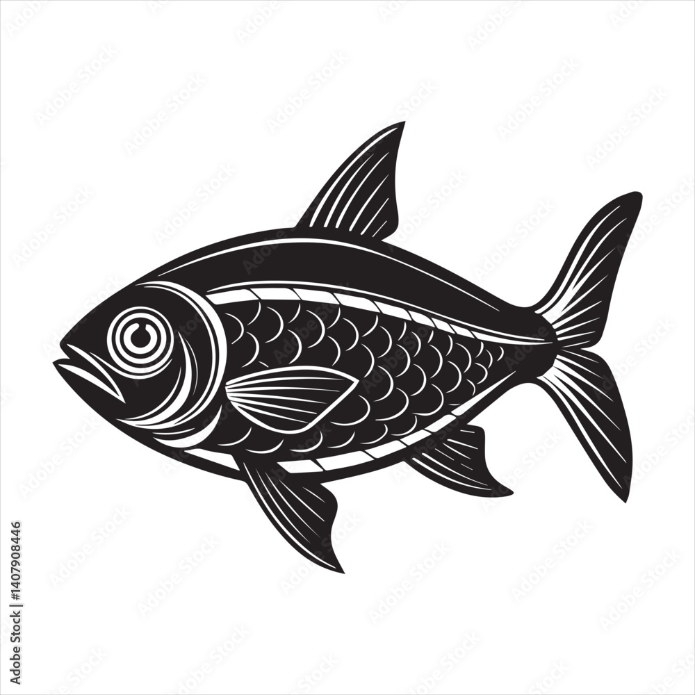 Fototapeta premium fish on a white background