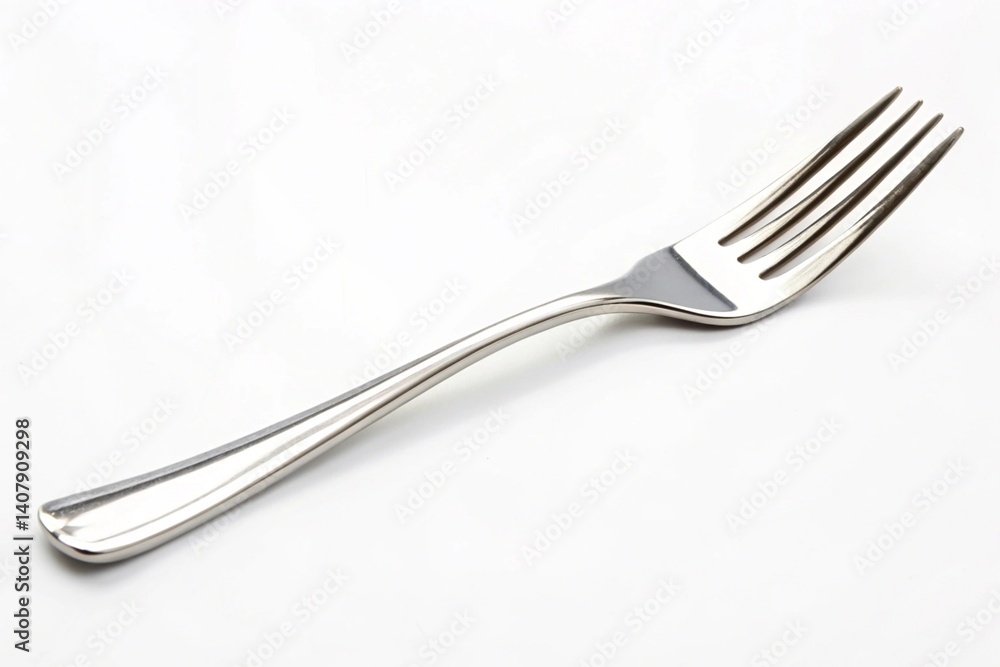 Reflective Silver Fork: Modern Culinary Elegance. Upscale Tableware Close-up. Polished Metal, Clean Lines, Luxury Dining, High-End Cutlery, Shiny Surface, Gourmet Food Photography, Reflective Silver Fork: Modern Culinary Elegance. Upscale Tableware Close-up. Polished Metal, Clean Lines, Luxury Dining, High-End Cutlery, Shiny Surface, Gourmet Food Photography,