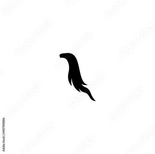 Horse tail icon vector illustration
