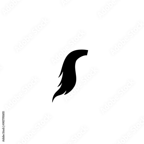 Horse tail icon vector illustration