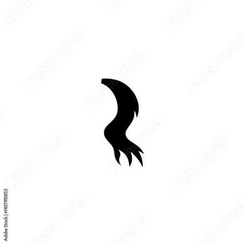 Horse tail icon vector illustration