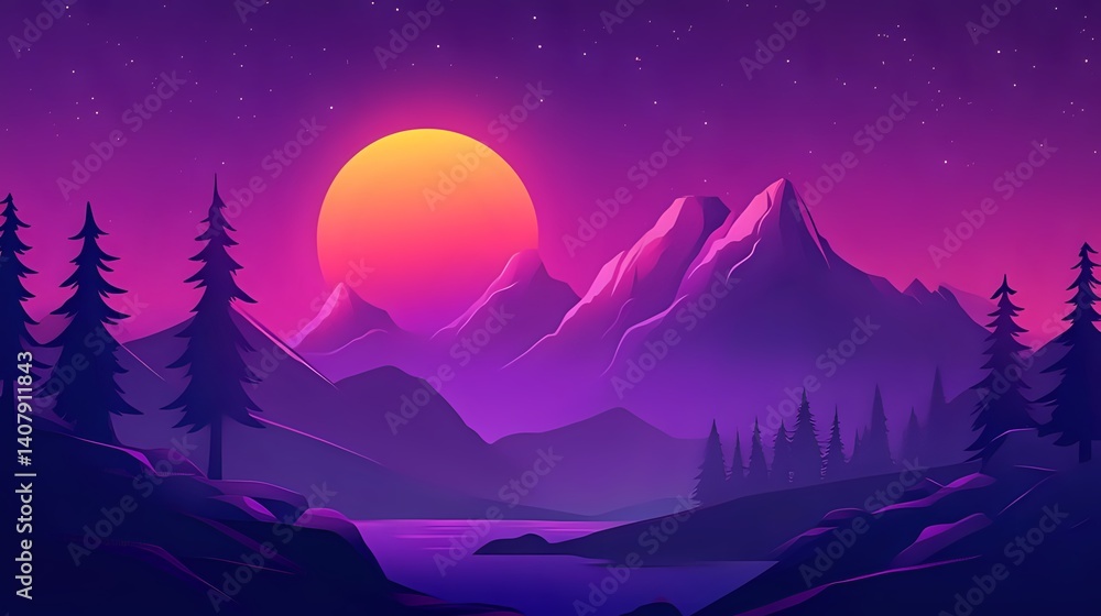 Naklejka premium An explosion of color and energy: vibrant graphic compositions bursting with life and creativity