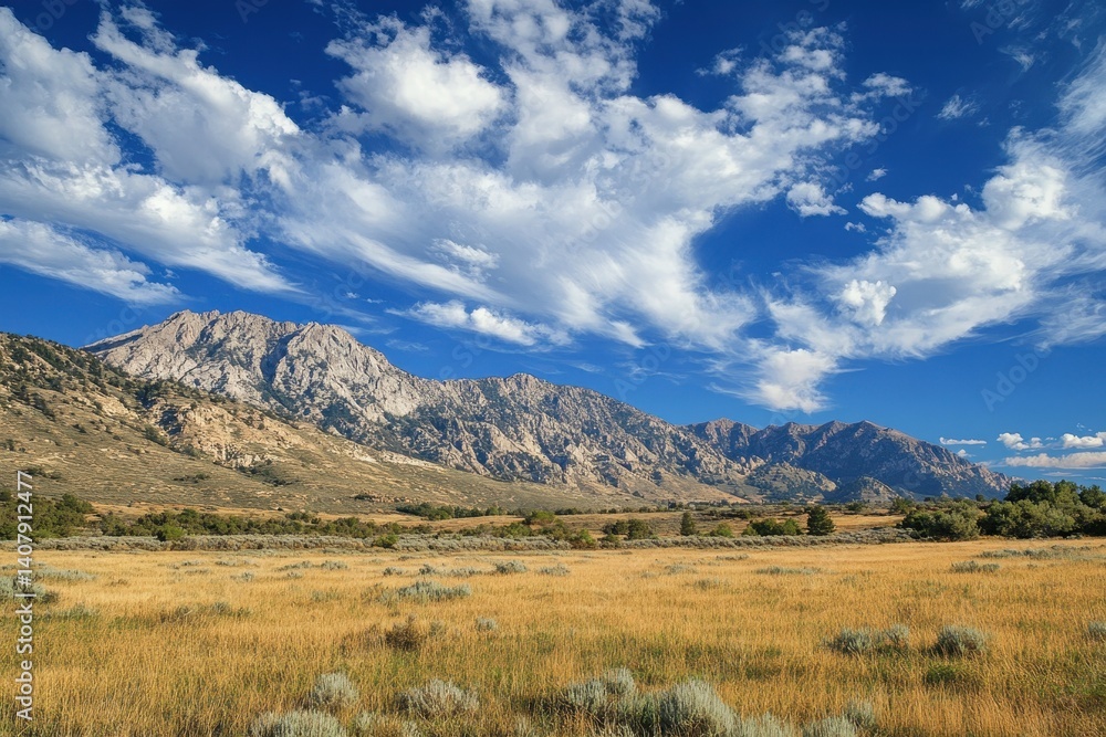 Mountain meadow under a dramatic sky Mountain meadow under a dramatic sky