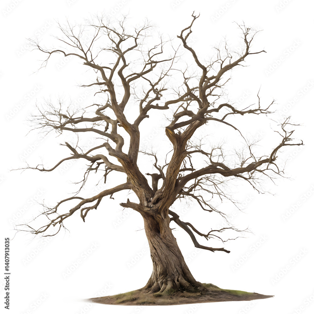 Fototapeta premium Spooky tree isolated on a transparent background