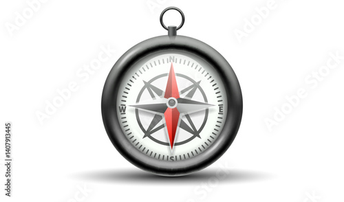 Compass on a white background, arrow navigation. Vector illustration