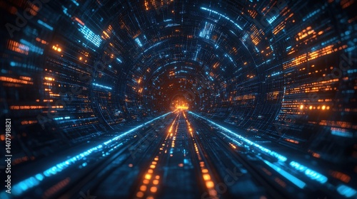 digital illustrations in blue showcase computer codes,futuristic web designs virtual patterns define a future where technology meets business in digital landscapes